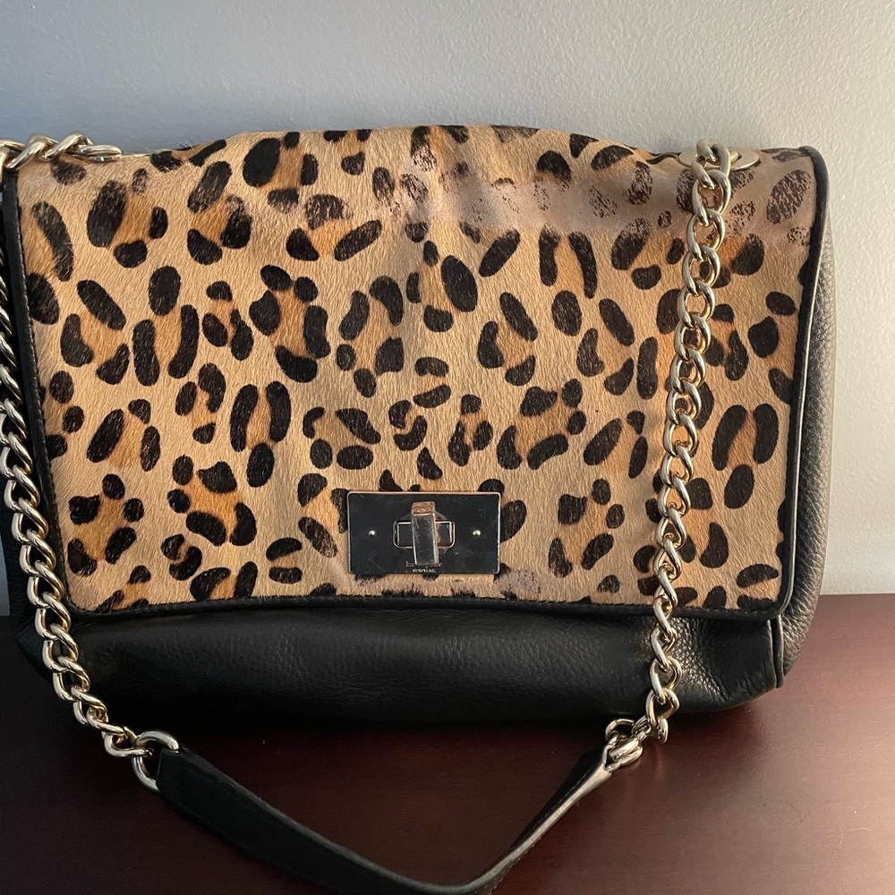Kate Spade pony hair leopard print bag